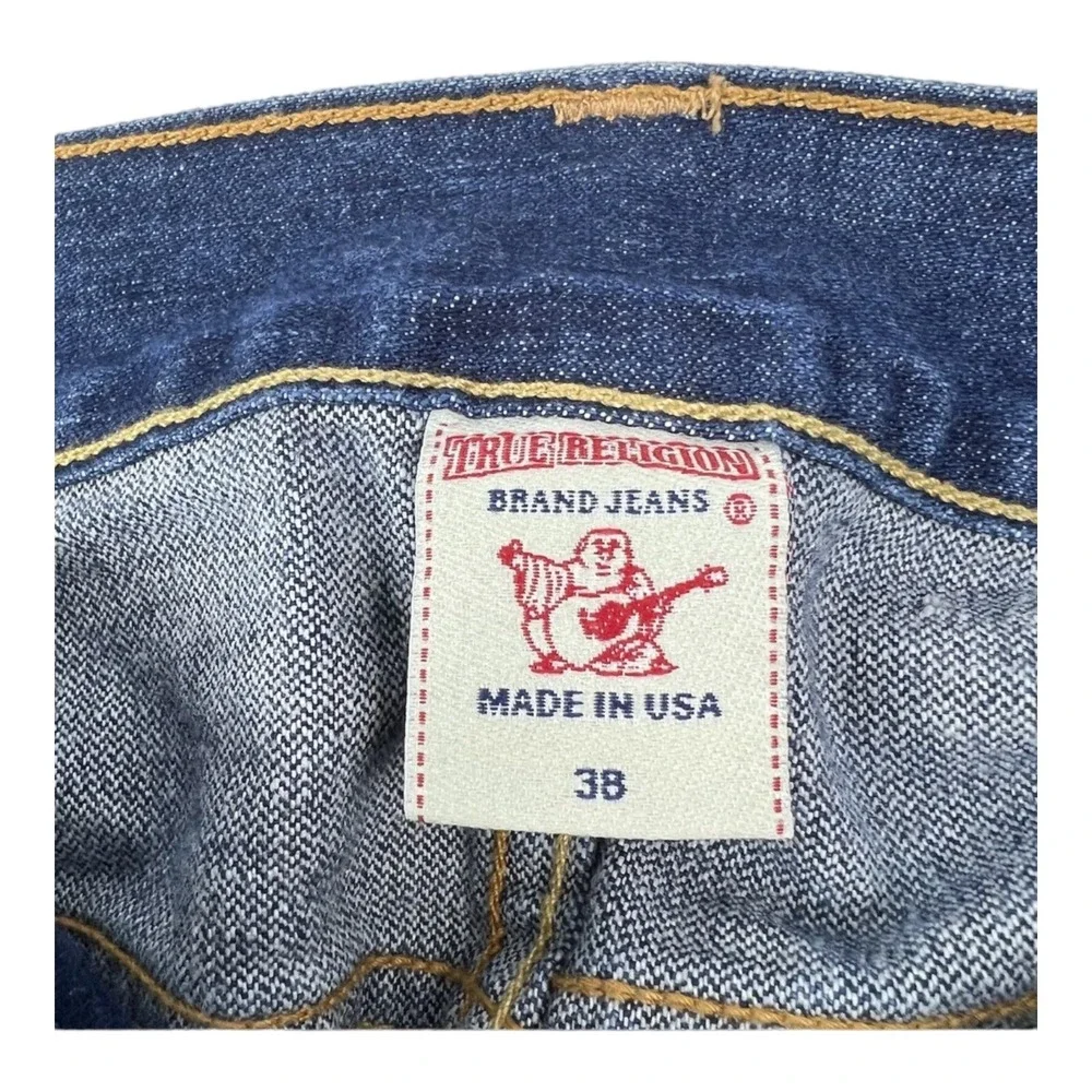NWT‎ True Religion Blue Jackson Titan Slim Cotton 5 Pocket Jeans Mens Size 38X34